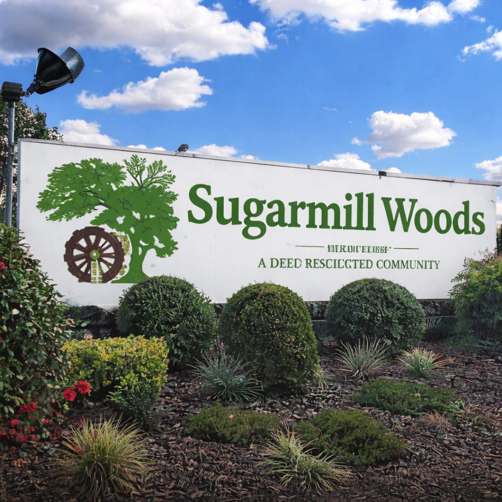 Sugarmill Woods community entrance sign