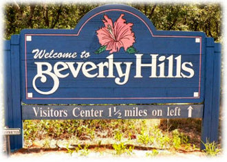 Beverly Hills Welcome sign.
